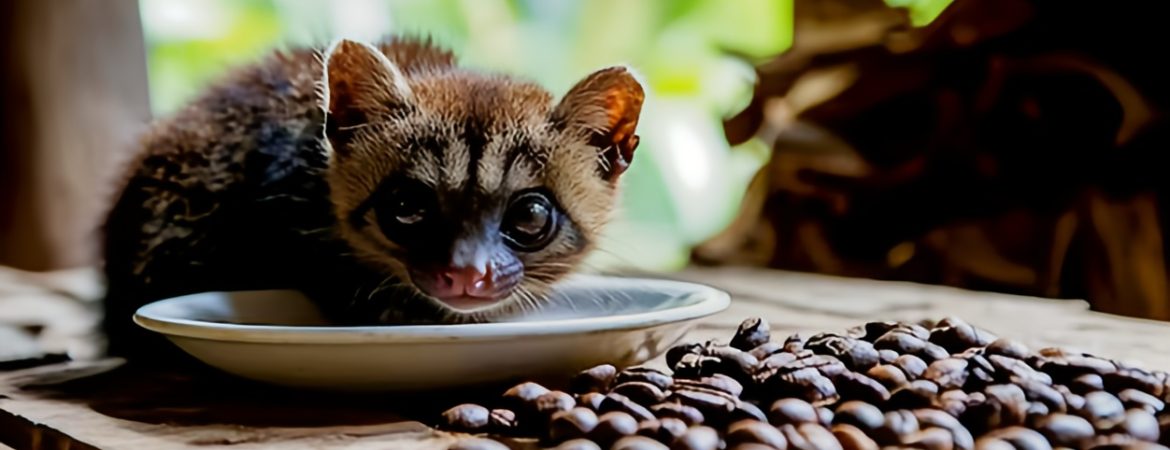 Luwak Civet Eating Coffee Beans